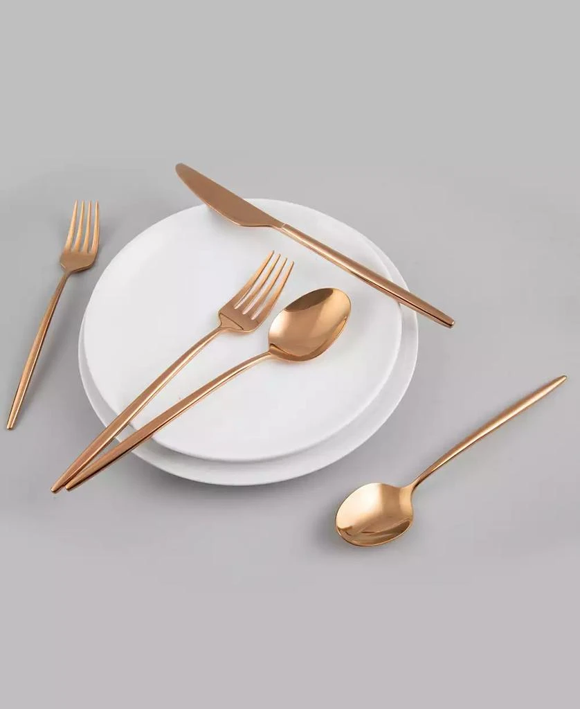 Cambridge Silversmiths Gaze Copper Mirror 20-Piece Flatware Set, Service for 4 4