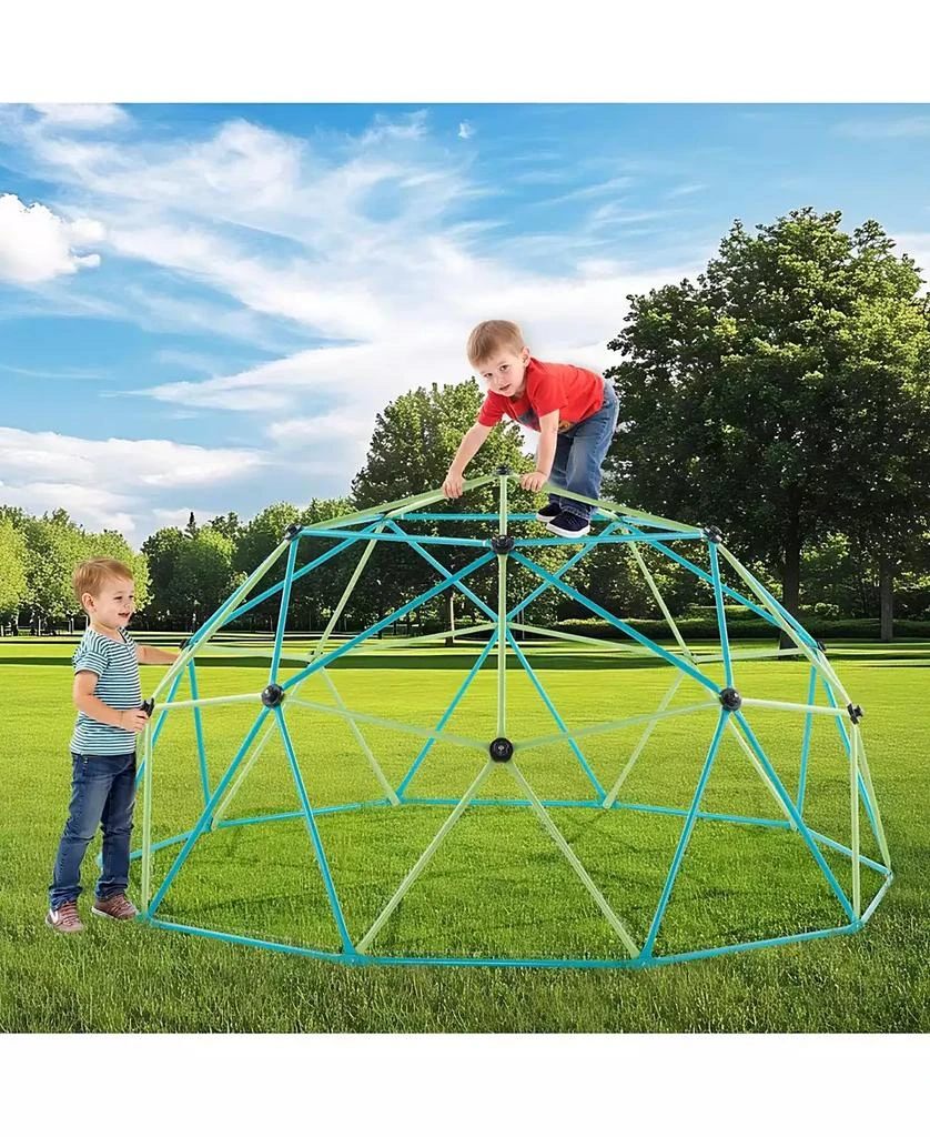 SUGIFT 10FT Kids Climbing Dome 1000 LB Capacity with Saucer Swing 3
