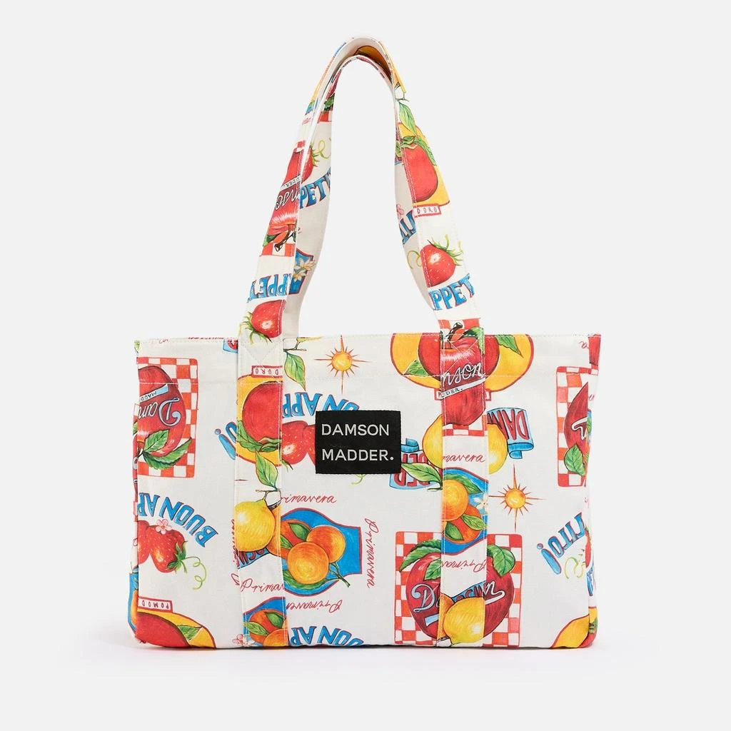 Damson Madder Damson Madder Buon Appetito Oversized Canvas Tote Bag 1