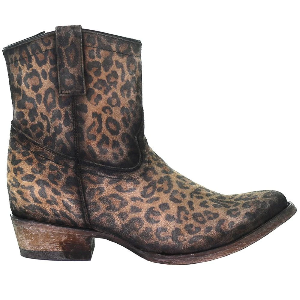 Corral Boots Cheetah Snip Toe Cowboy Booties 1