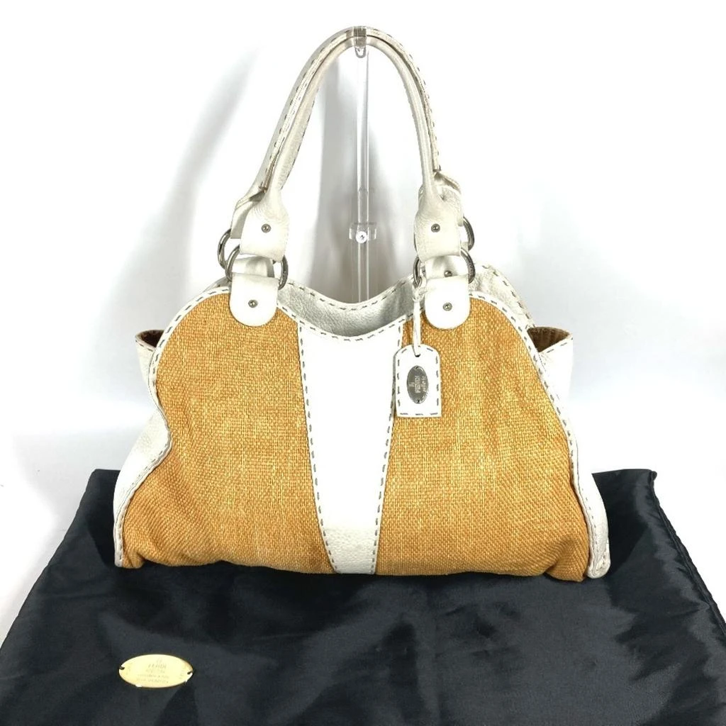 Fendi Selleria   Straw Beach Bag Shoulder Bag (Pre-Owned) 3