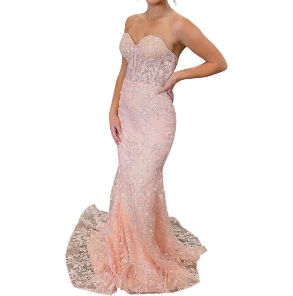 Sherri Hill - Lace Embroidered Gown  On Sale Now with Up to 58% Off |  Discover Exclusive Deals & Savings at BeyondStyle  Authentic Sherri Hill  women > dresses > prom|women >