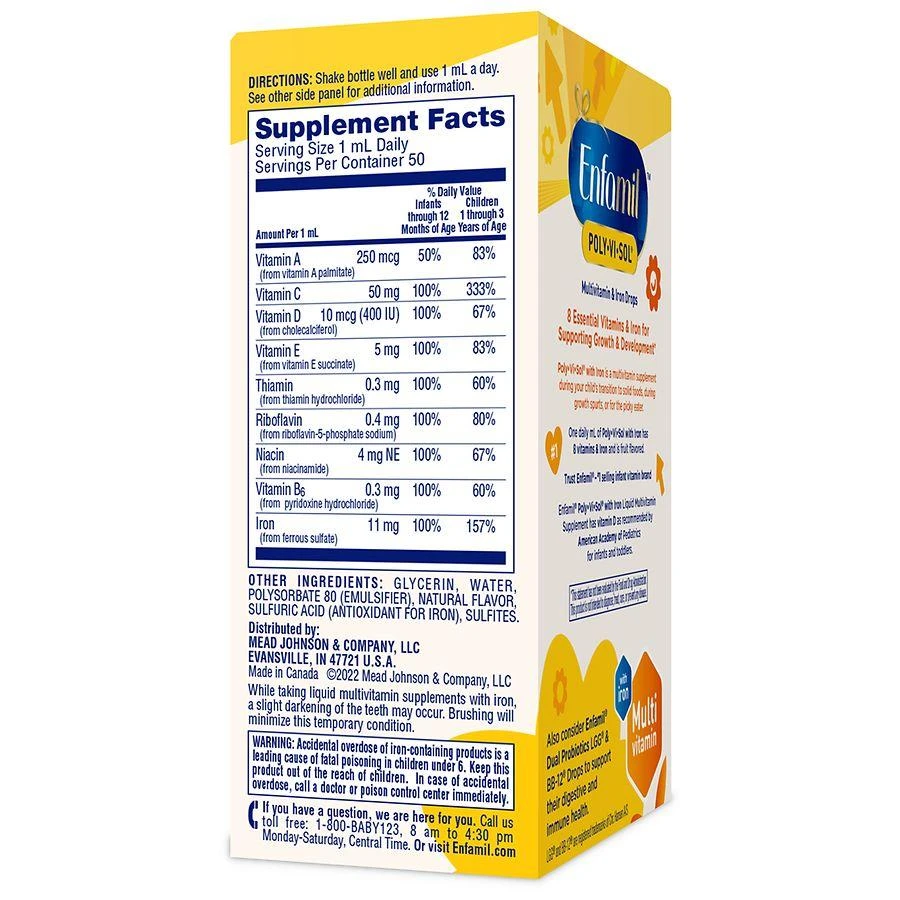 Enfamil Poly-Vi-Sol Liquid Multivitamin Drops with Iron 6