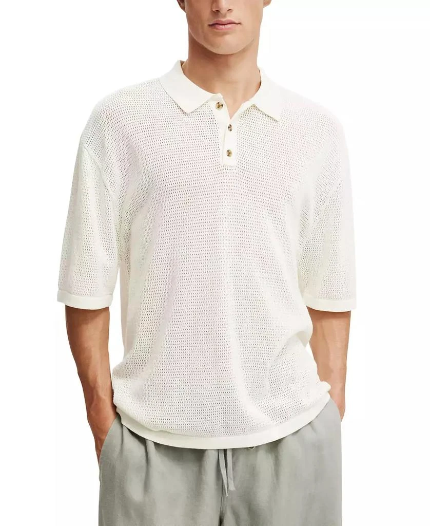 Cotton On Men's Knitted Polo Shirt 1