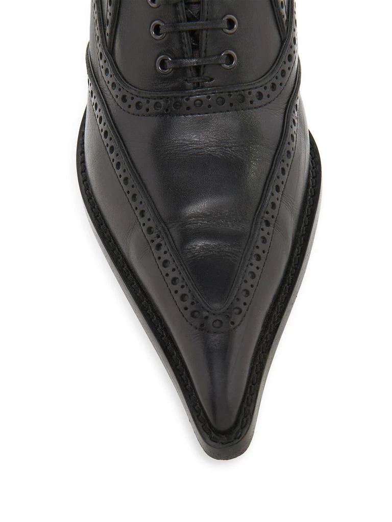 Alexander McQueen ​Birdee Brogue Point Toe Leather Dress Shoes 5