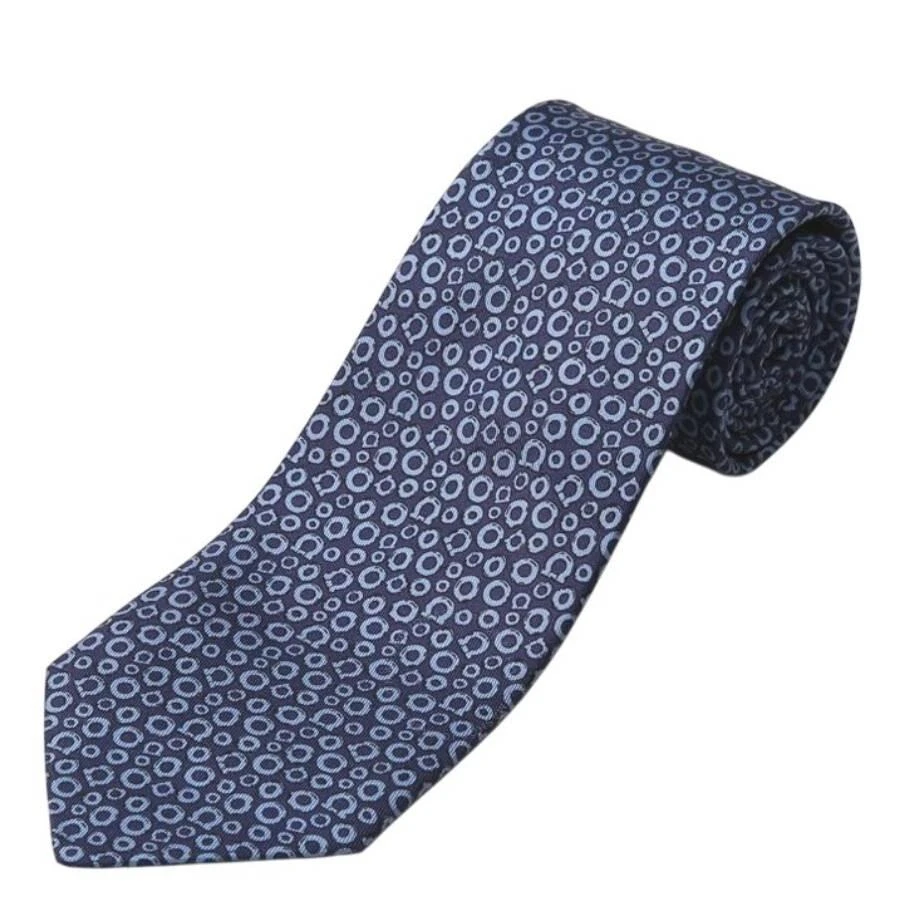 Salvatore Ferragamo Men's Blue Tools Print Silk Tie 1