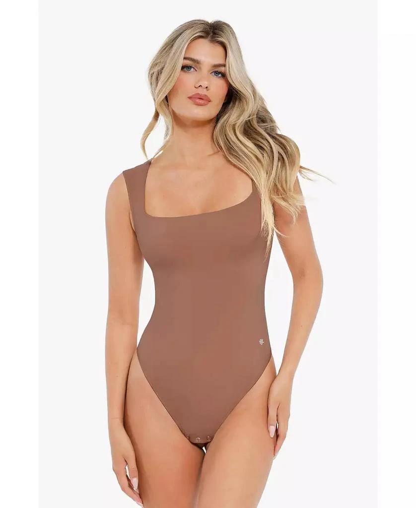 Popilush Women
s Shapewear Cloudsense Sleeveless Square Neck Bodysuit