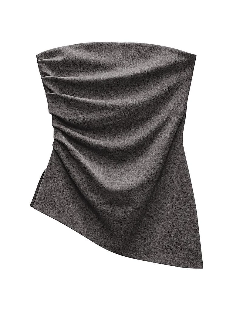 Rag & Bone Irina Asymmetric Ruched Strapless Top 1