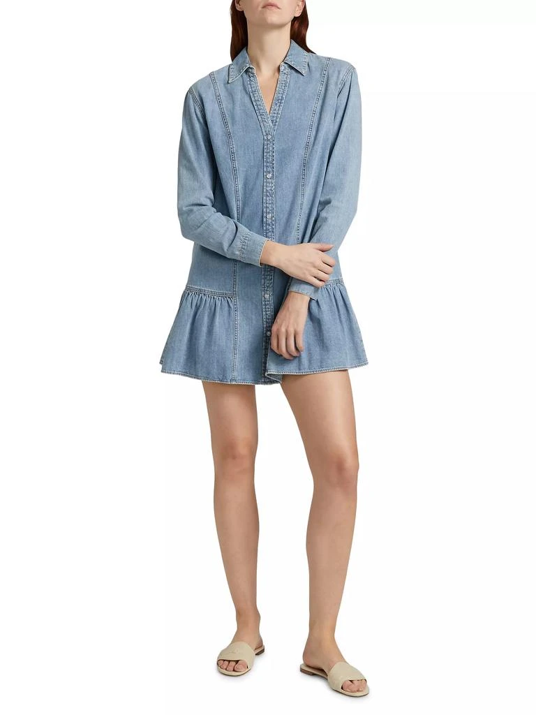 VERONICA BEARD Catherine Denim Flounce Minidress 2