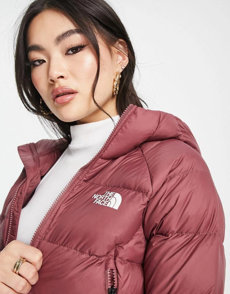 The North Face The North Face Hyalite down hooded puffer jacket in pink 3