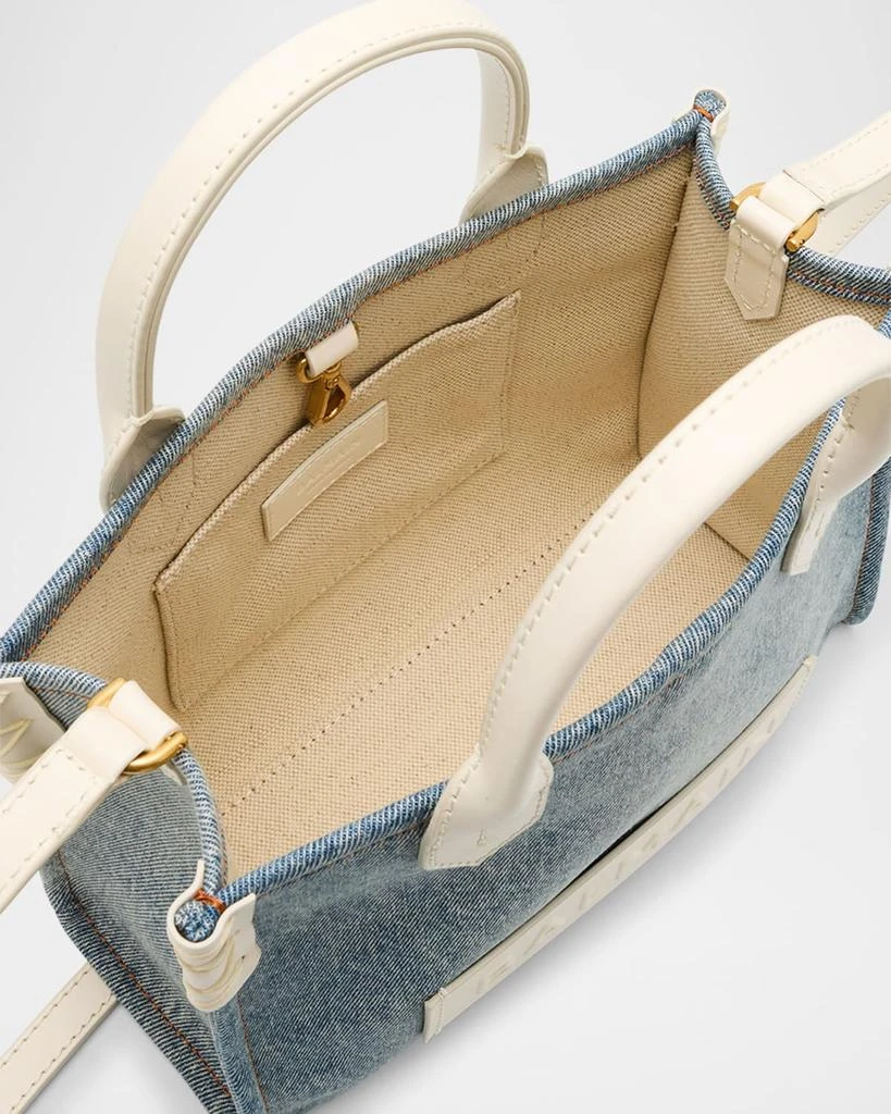 Balmain B-Army Small Shopper Tote Bag in Denim 4