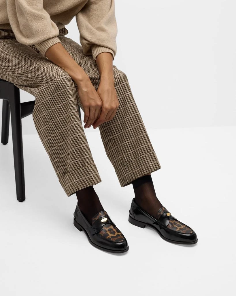 Christian Louboutin Men's Penny Leather Leopard-Print Loafers 2