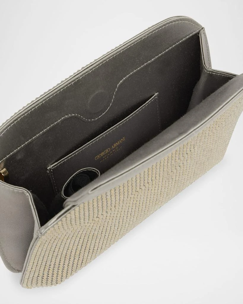 Giorgio Armani La Prima Rhinestone Satin Clutch Bag 4
