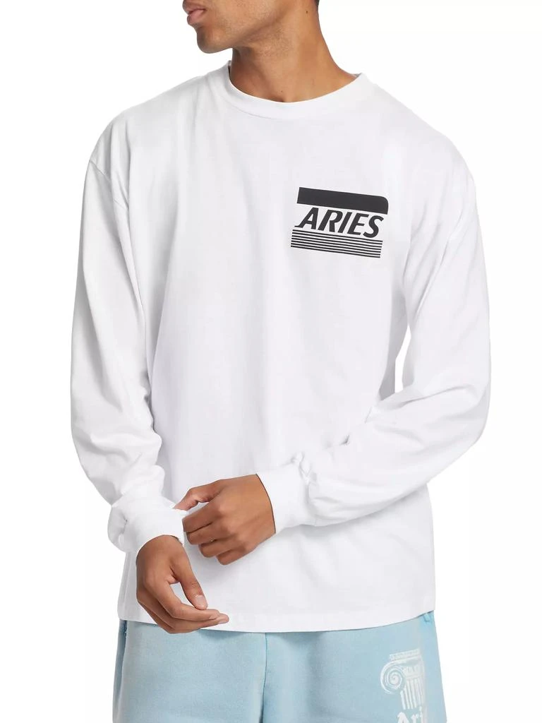 Aries Credit Card Logo Cotton Long-Sleeve T-Shirt 3