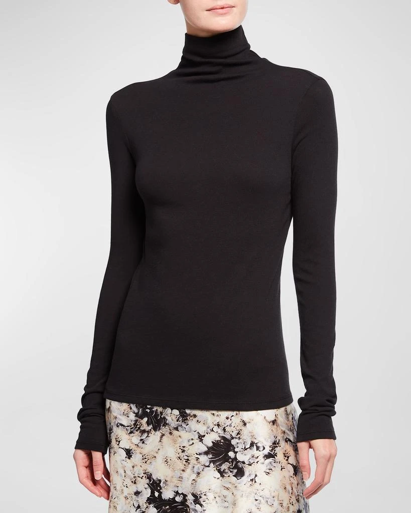Vince Essential Long-Sleeve Cotton Turtleneck Top 4