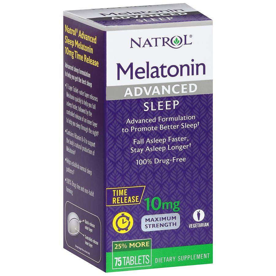 Natrol Melatonin Advanced Sleep 10 mg Maximum Strength Time Release Tablets