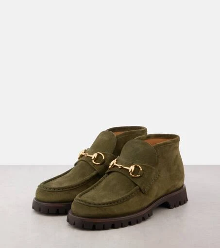 Gucci Horsebit suede ankle boots 4