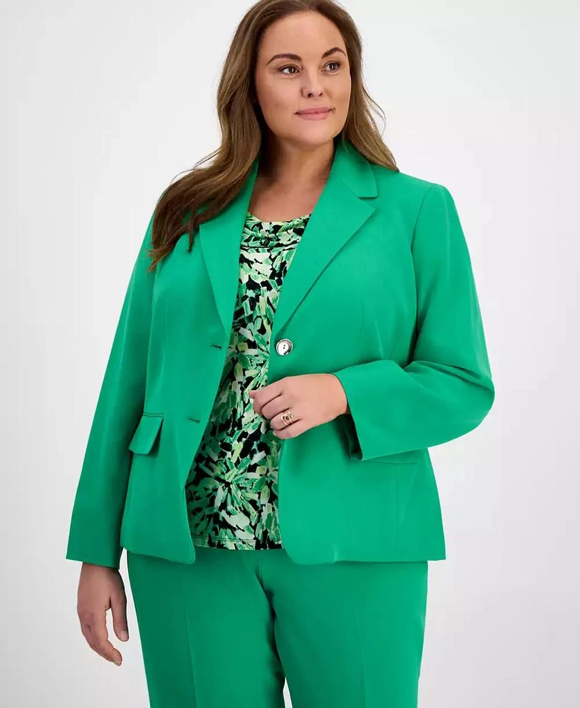Kasper Plus Size Notched-Collar Blazer 1