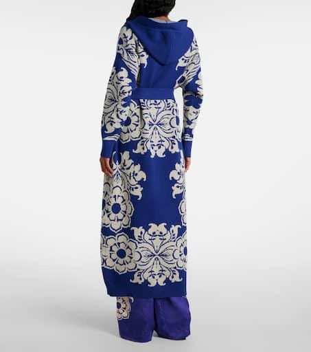 ETRO Floral waffle-knit hooded cardigan 3