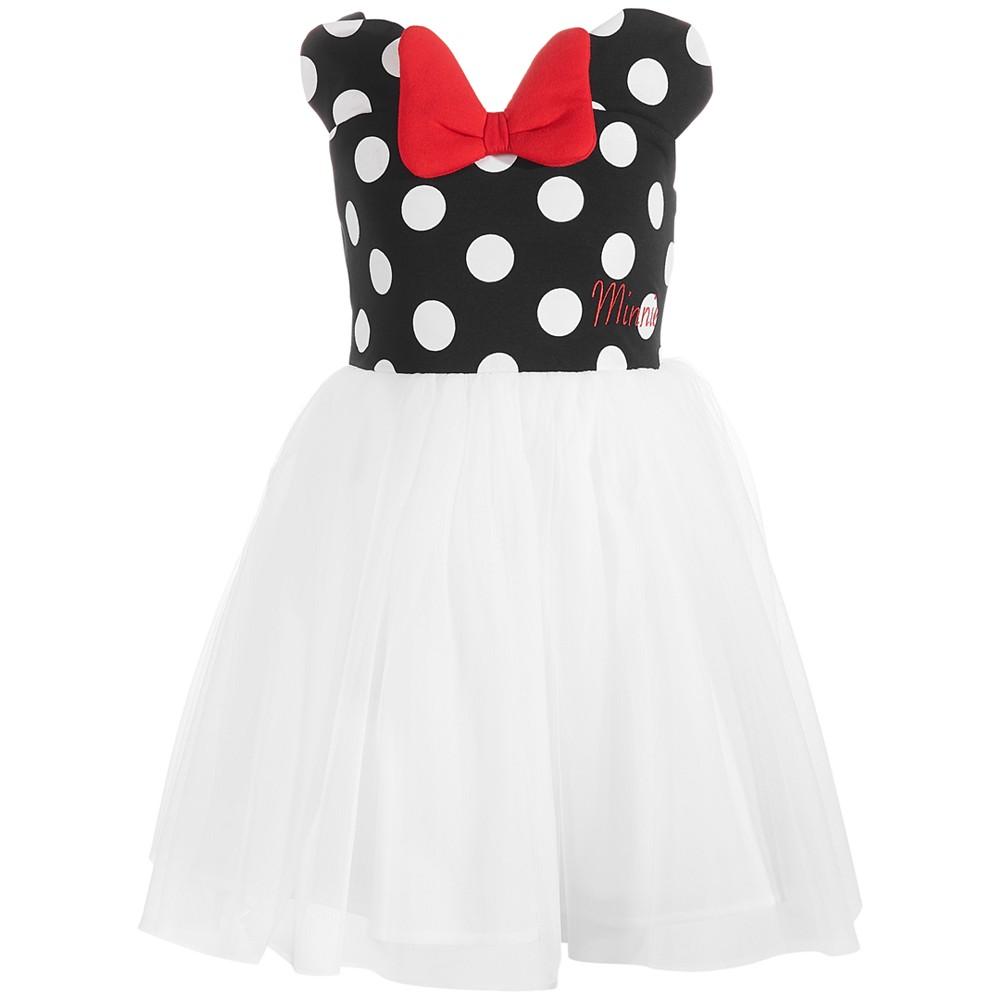 Disney Little Girls Minnie Mouse Polka Dot & Mesh Dress