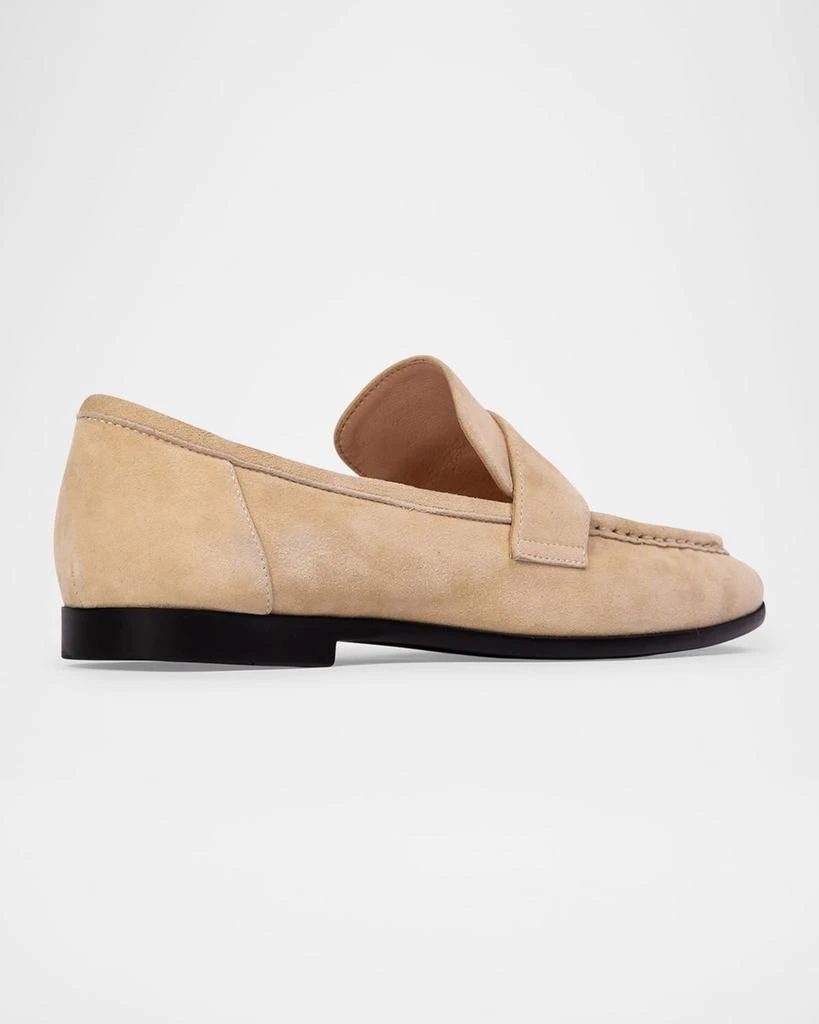 Black Suede Studio Arrow Metallic Slip-On Loafers 4