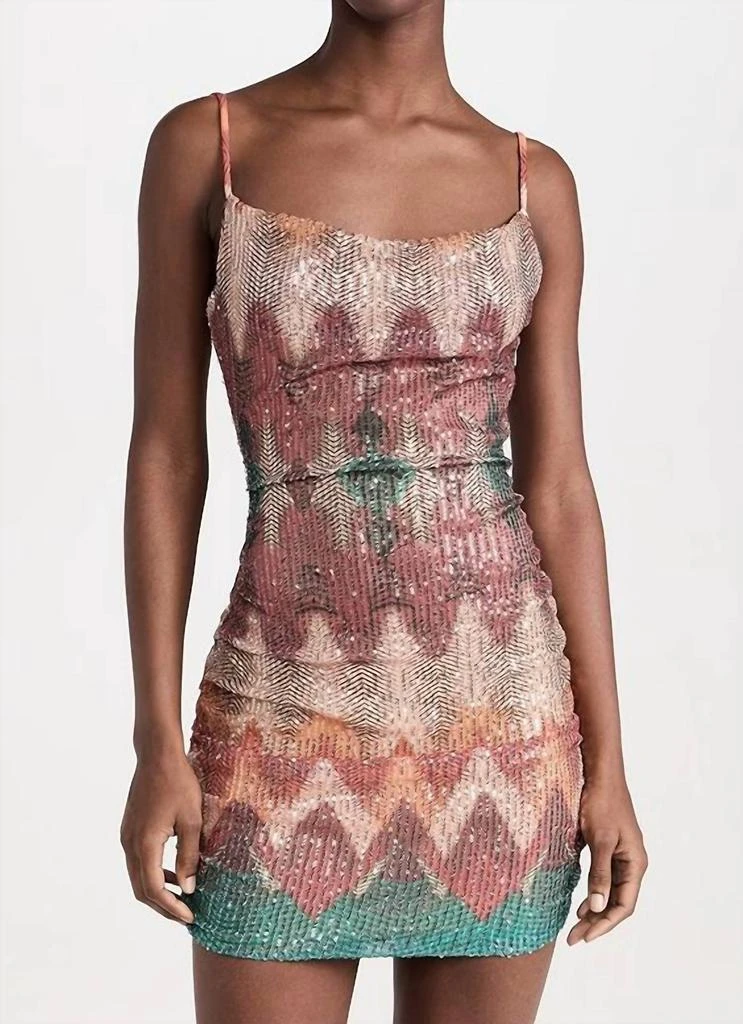 Ramy Brook Nia Dress In Multi Chevron 1