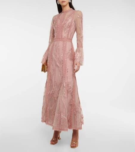 Costarellos Embellished tulle dress 2