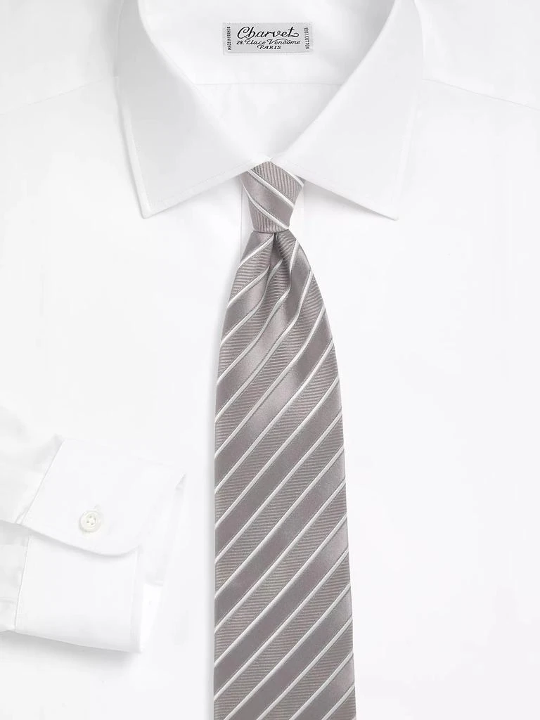 Charvet Diagonal Stripe Silk Jacquard Tie 2