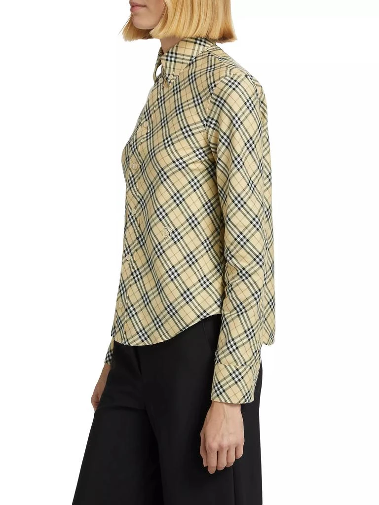 Burberry Check Cotton Twill Button-Down Shirt 4