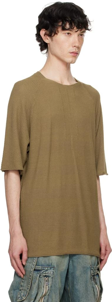 DEVOA Khaki Short Sleeve Knit T-shirt 2