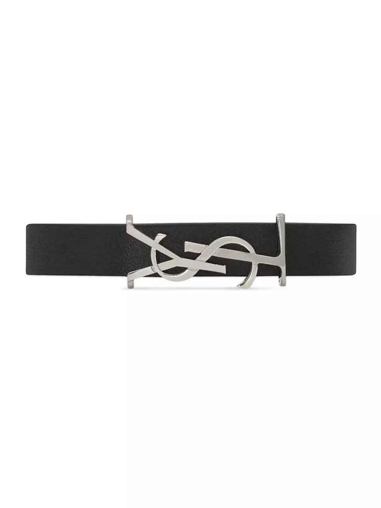 Yves Saint Laurent Cassandre Bracelet in Leather 1