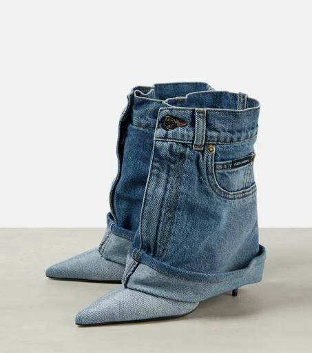 Dolce 
Gabbana 105 patchwork denim ankle boots 5