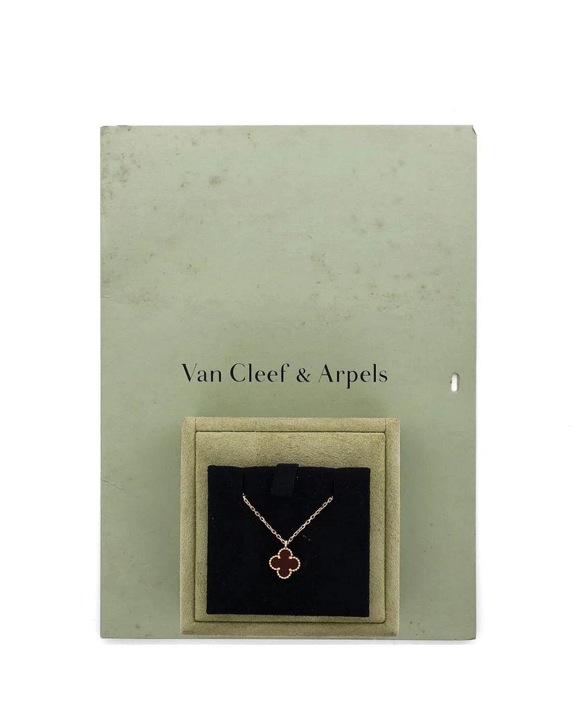 Pre-Owned Van Cleef 
Arpels Sweet Alhambra Pendant Necklace 18K Rose Gold and Carnelian, 15.75" 4