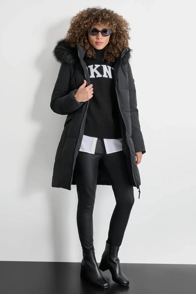 DKNY Long Puffer With Double Pockets 3
