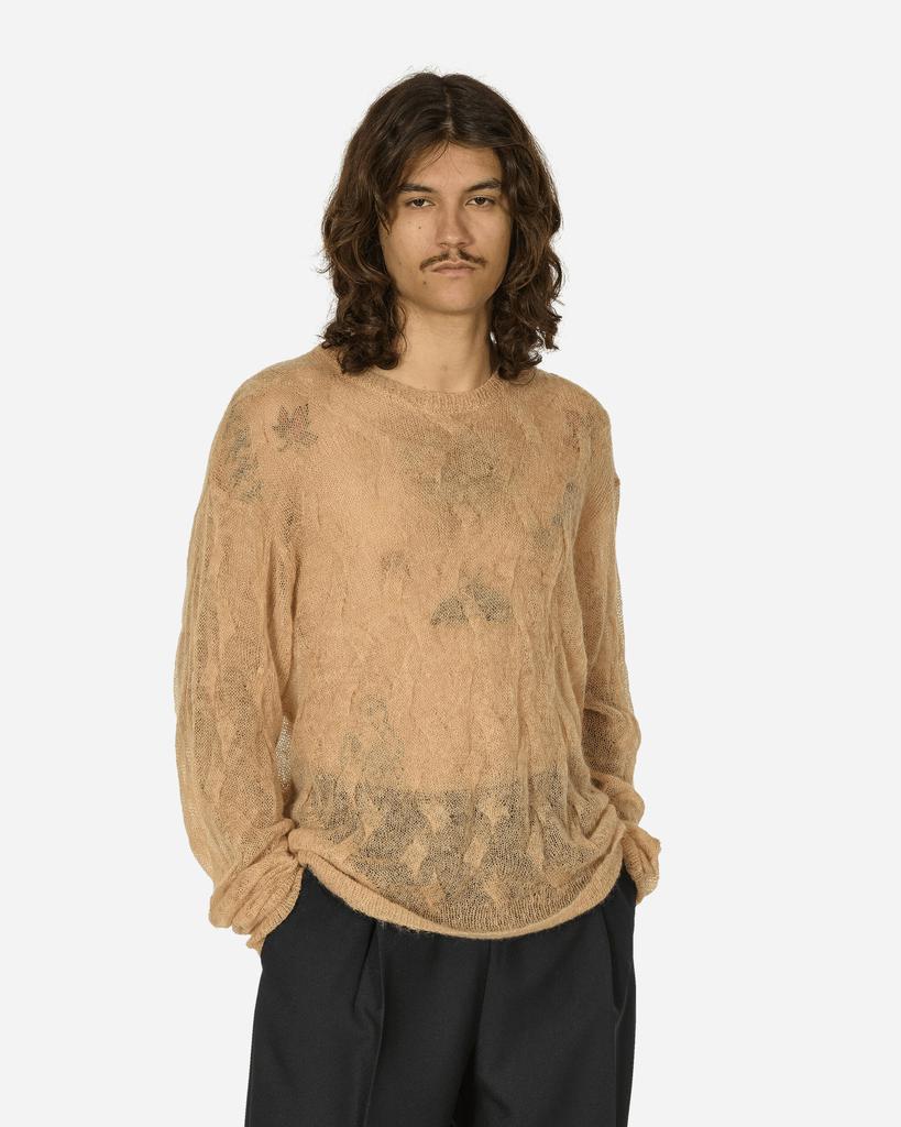STUSSY Loose Knit Cross Cable Sweater Sand - Sweaters