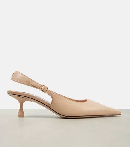 Jimmy Choo Amel 50 leather slingback pumps 6