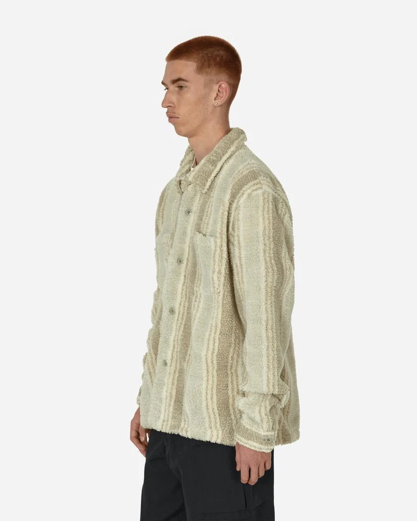 STUSSY Striped Sherpa Shirt Natural 2