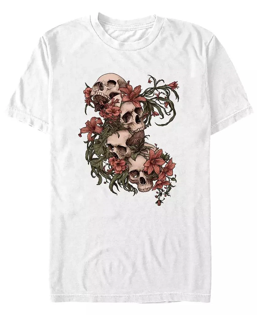 Design By Humans Men's Garden of Skulls Colors Short Sleeve T-Shirt 1