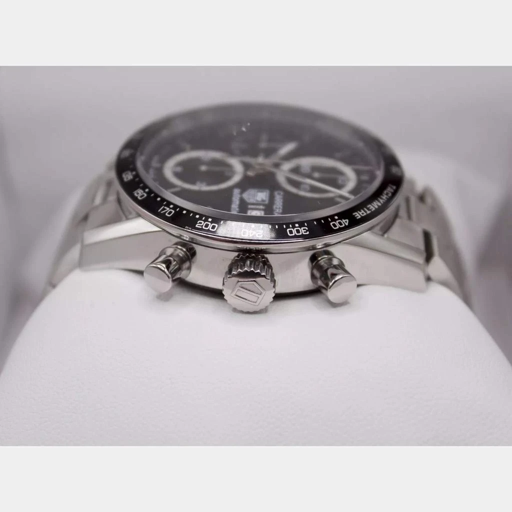 TAG Heuer Tag Heuer Black Stainless Steel Carrera Calibre 16 Automatic Chronograph Men's Wristwatch 41 mm 2