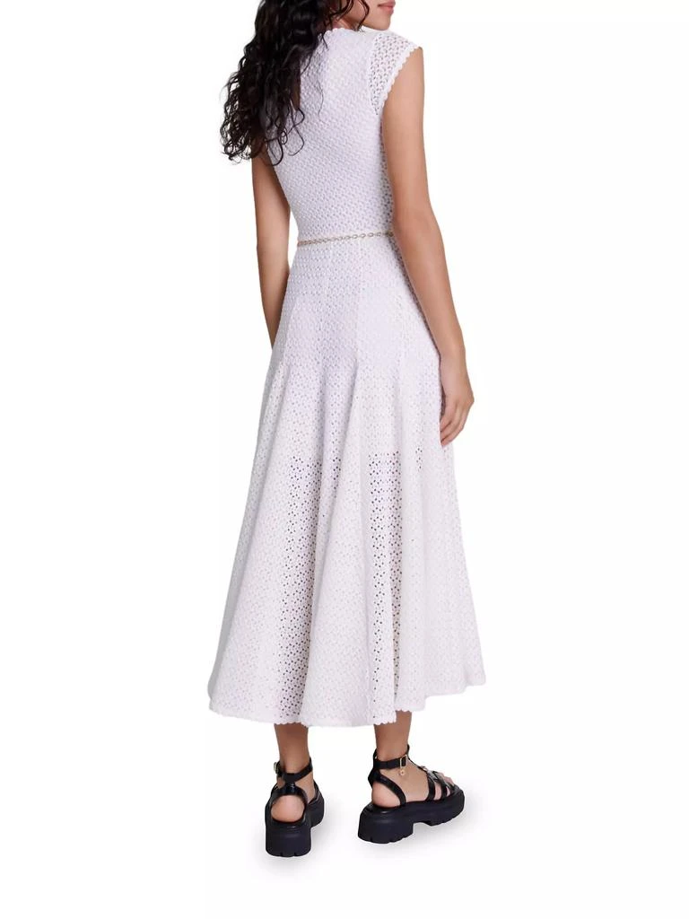 Maje Crochet-Knit Maxi Dress 4