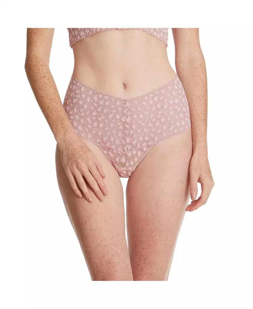 Hanky Panky Women's Cross-dyed Leopard Retro Thong Panty 3 pack 3