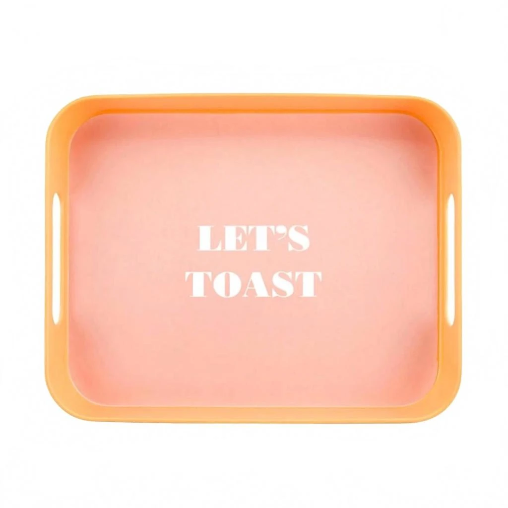 SLANT COLLECTIONS Let
s Toast Bar Tray In Orange
