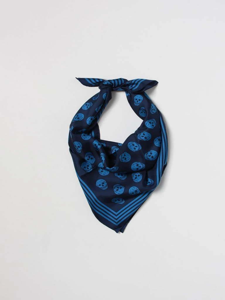 Alexander McQueen Alexander McQueen Biker scarf in silk with all over Skull 2