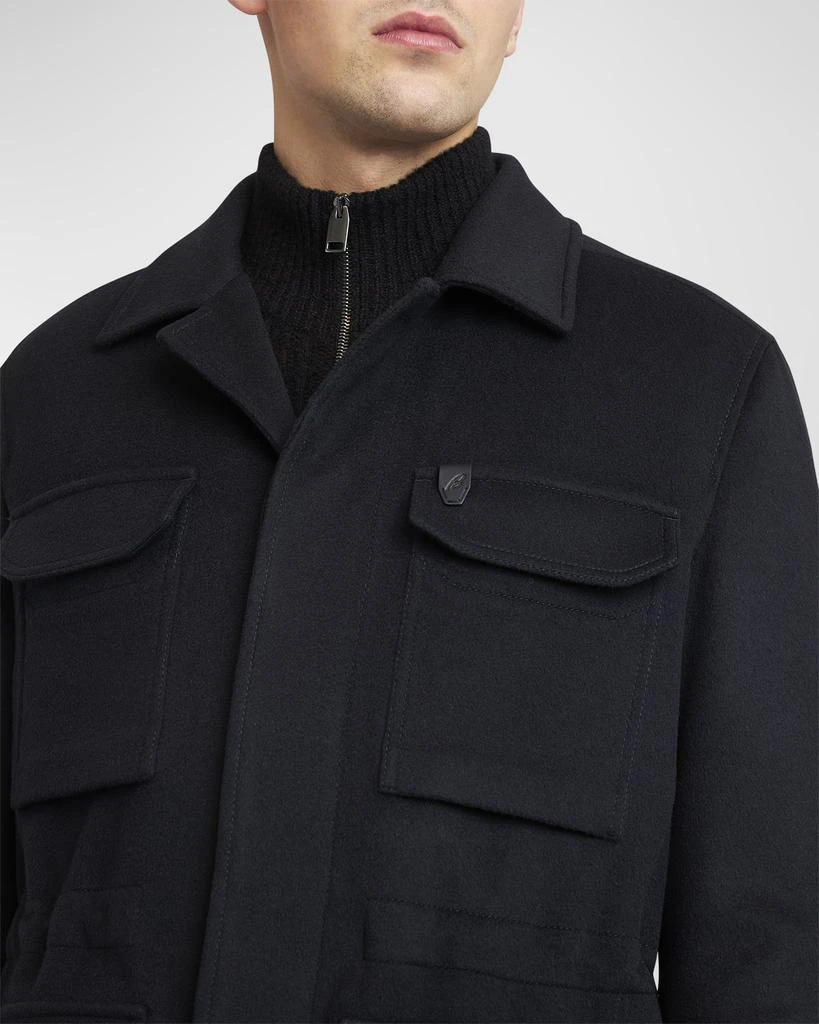 Brioni Men's Sahariana Wool-Cashmere Utility Jacket 5