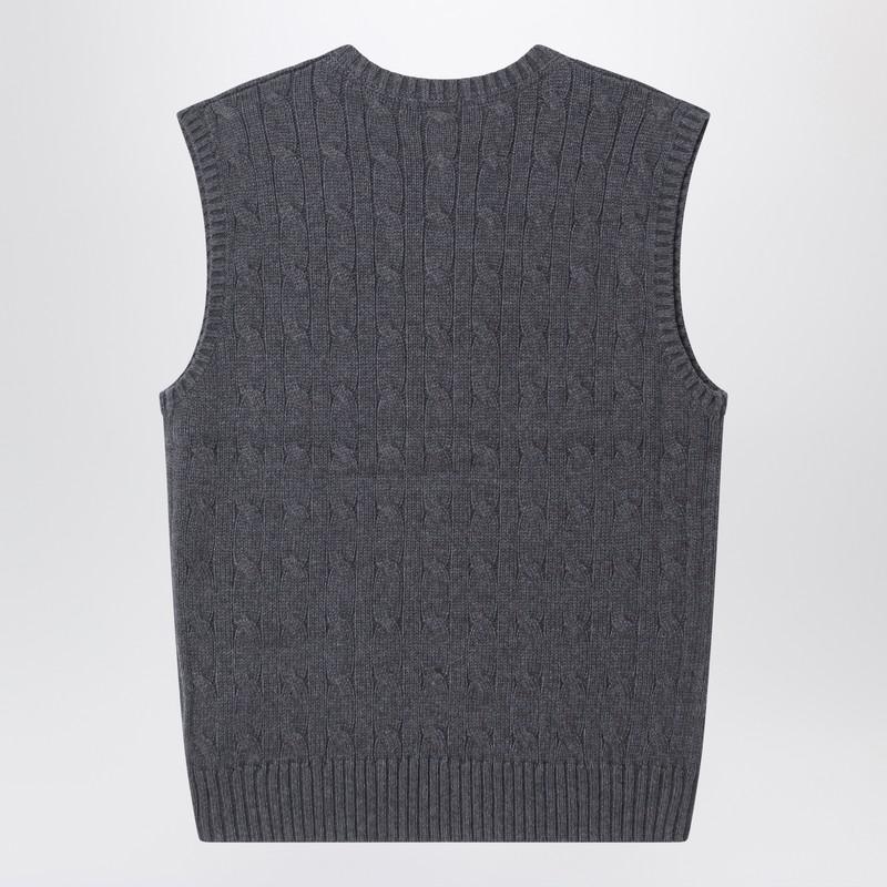 Ralph Lauren Grey cable-knit cotton vest