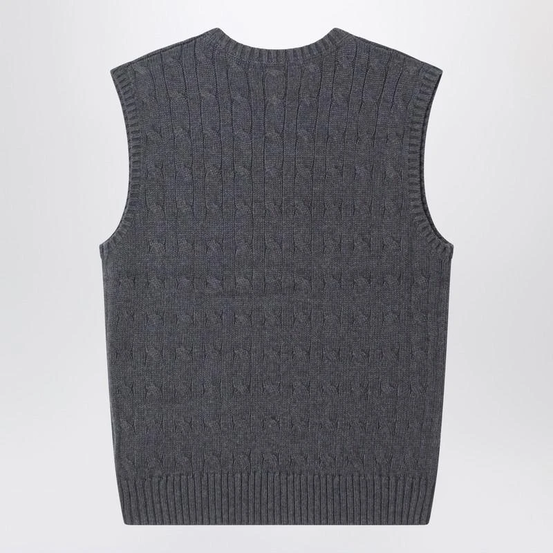 Ralph Lauren Grey cable-knit cotton vest 2
