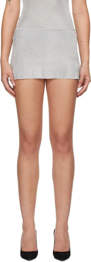 GUIZIO Silver Jewels Miniskirt 1