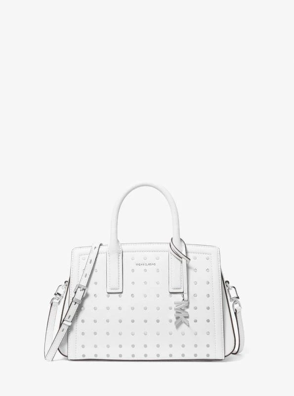 Michael Kors Laila Small Studded Leather Satchel 1