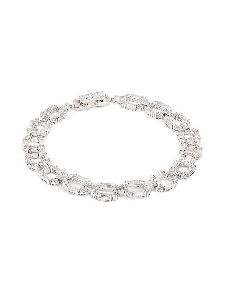 Adriana Orsini Gwen Rhodium-Plated & Cubic Zirconia Chain Bracelet 1