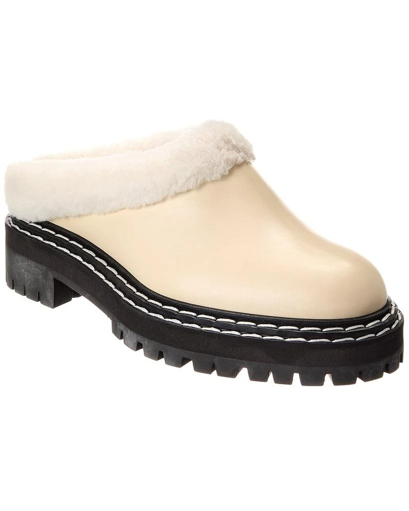 Proenza Schouler Leather & Shearling Mule 1